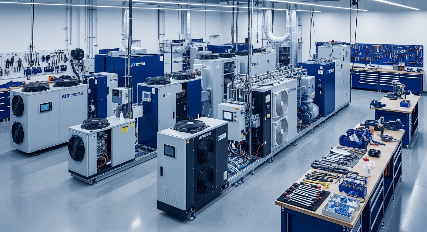 Heat pump facility with various equipment